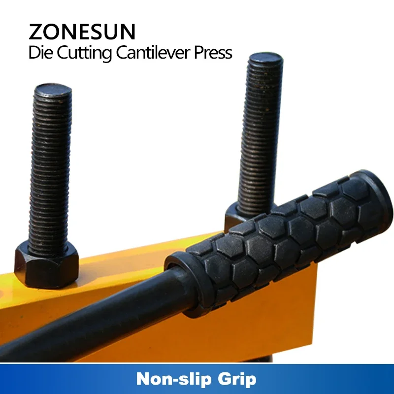 ZONESUN Leather Die Cutting Machine, Cantilever Press, Double Bearings Leather Template Tool, ZS-CP1