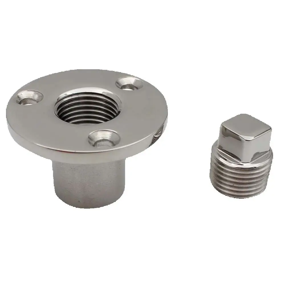 Universal 25mm Stainless Steel 316 Boat Garboard Drain Plug Bung Hole Drainage     Marine Dinghy Transom Hardware Accessories
