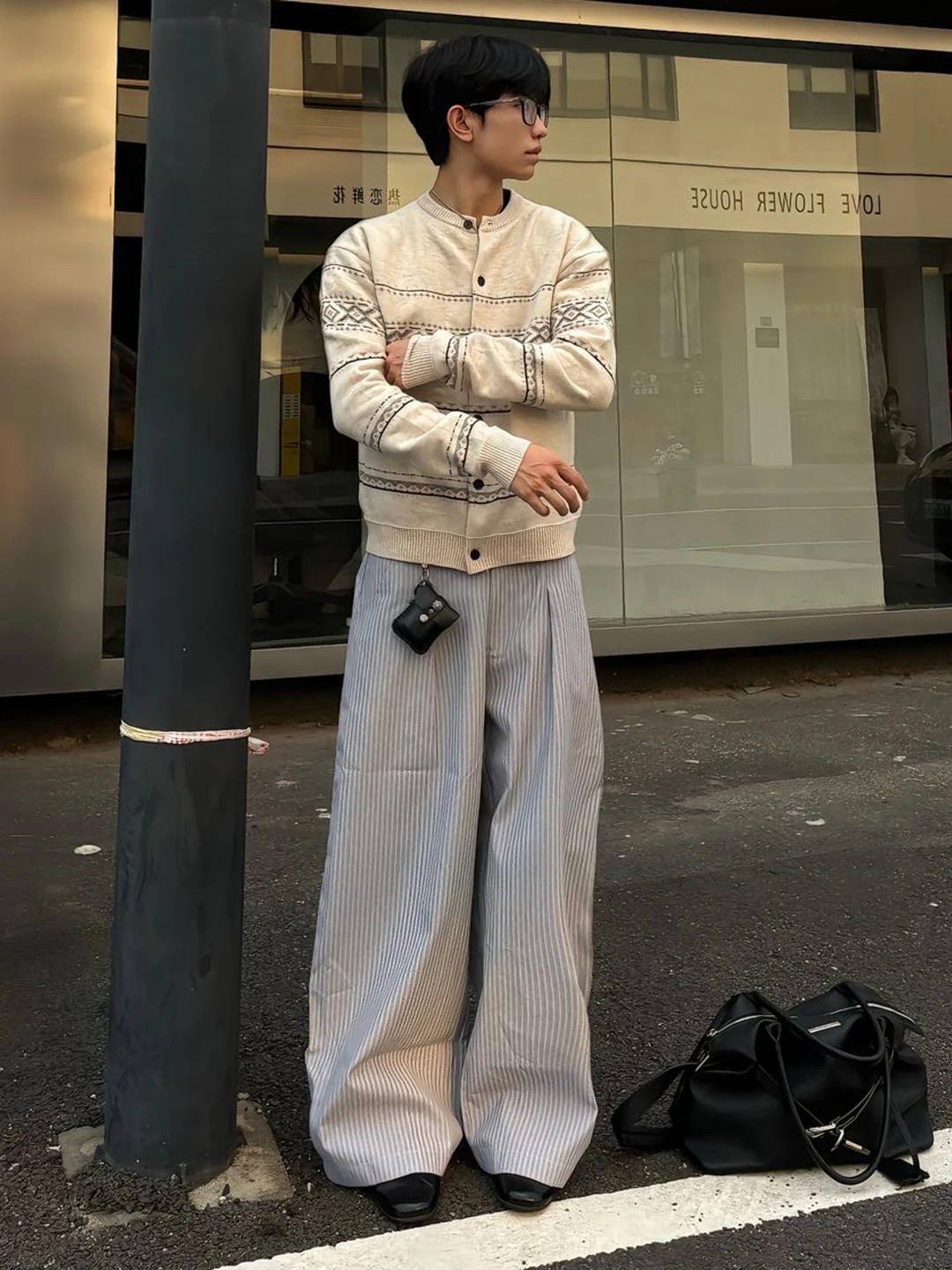 

Мужской вязаный кардиган Cleanfit в корейском стиле: дышащий, мягкий, комфортный, тонкой вязки, с длинными рукавами