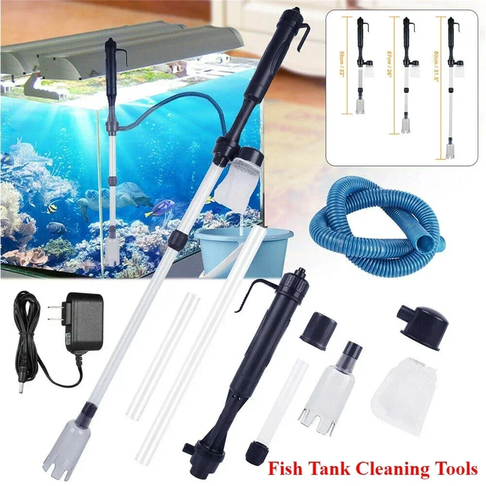 Aquarium Tank Water Changer Gravel Clean Siphon Aquarium Filter Pump Electric Large Fish Tank Water Changing Pump Cleaning Tools