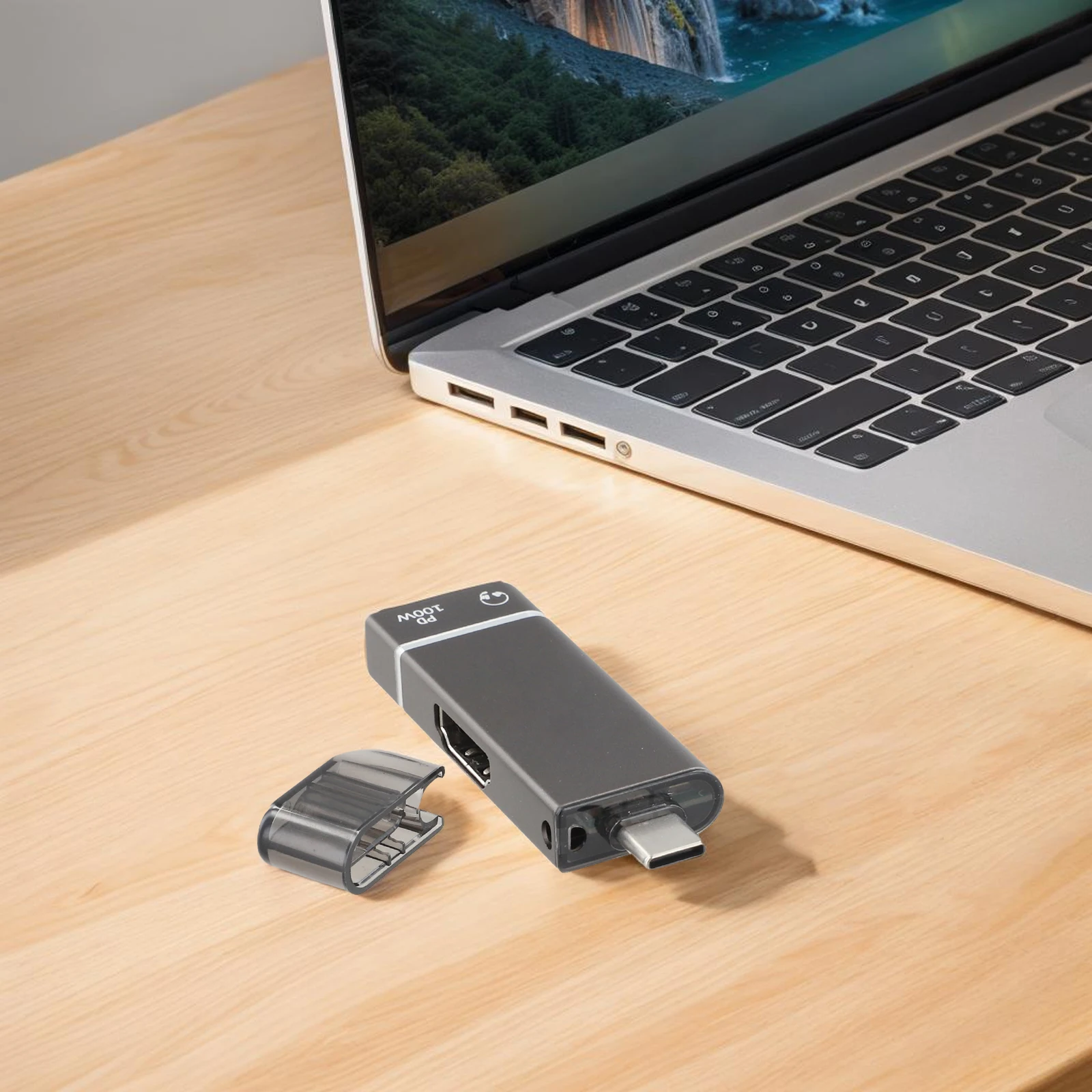 

100W Type C to Connector with PD Charging and 4K 60Hz Display Support for Seamless Connection with Laptops and Phones