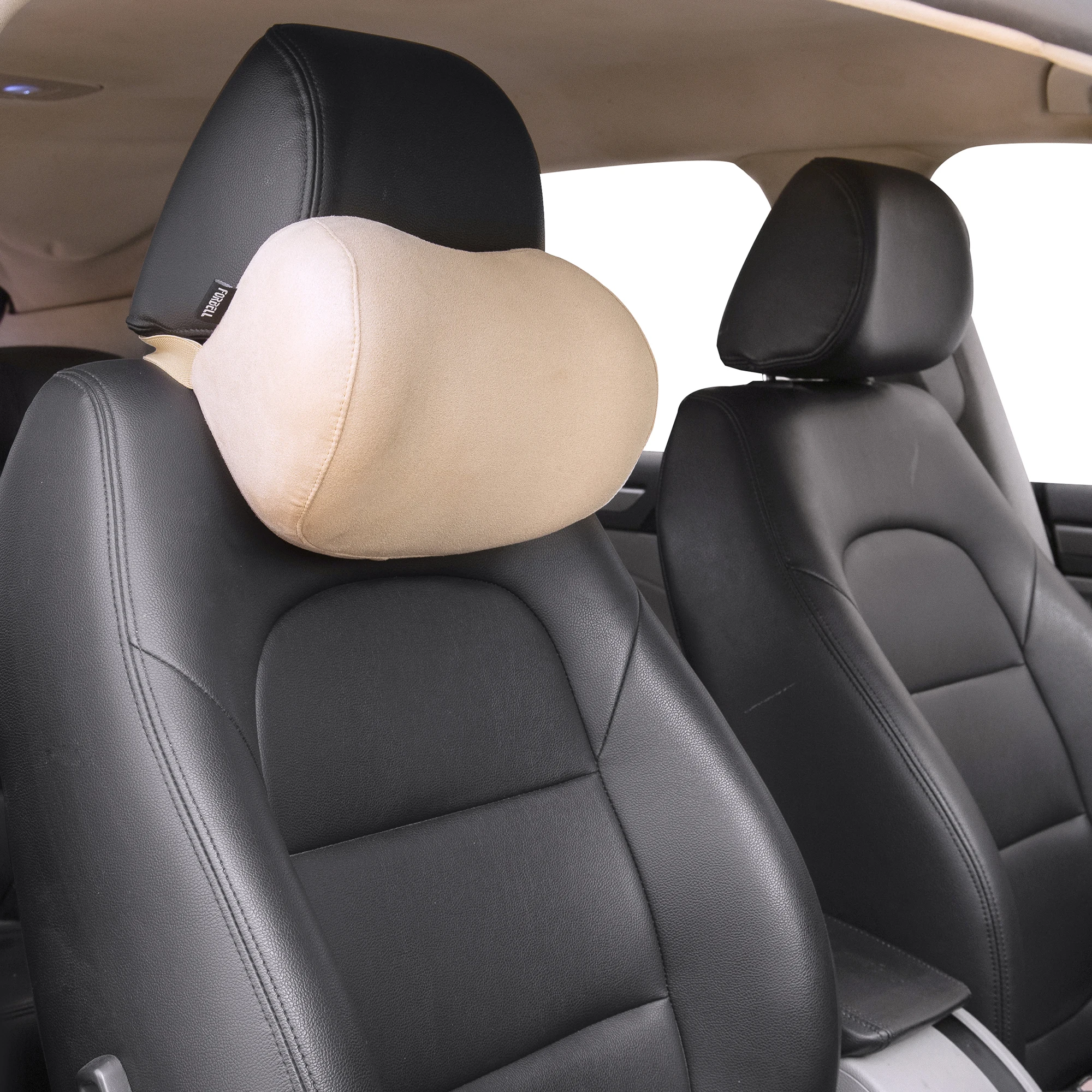 Forbell Car Neck Pillow Headrest - Memory Foam & Suede Fabric Car Seat Pillow for Driving Rest Support (SUV/Sedan/Van)