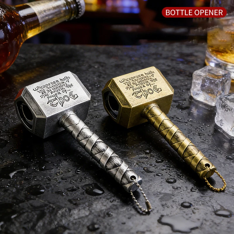 Multifunction Hammer Thor Shaped Beer Bottle Opener Large Size Beer Bottle Opener With Long Handle Kitchen Bar Tool 6