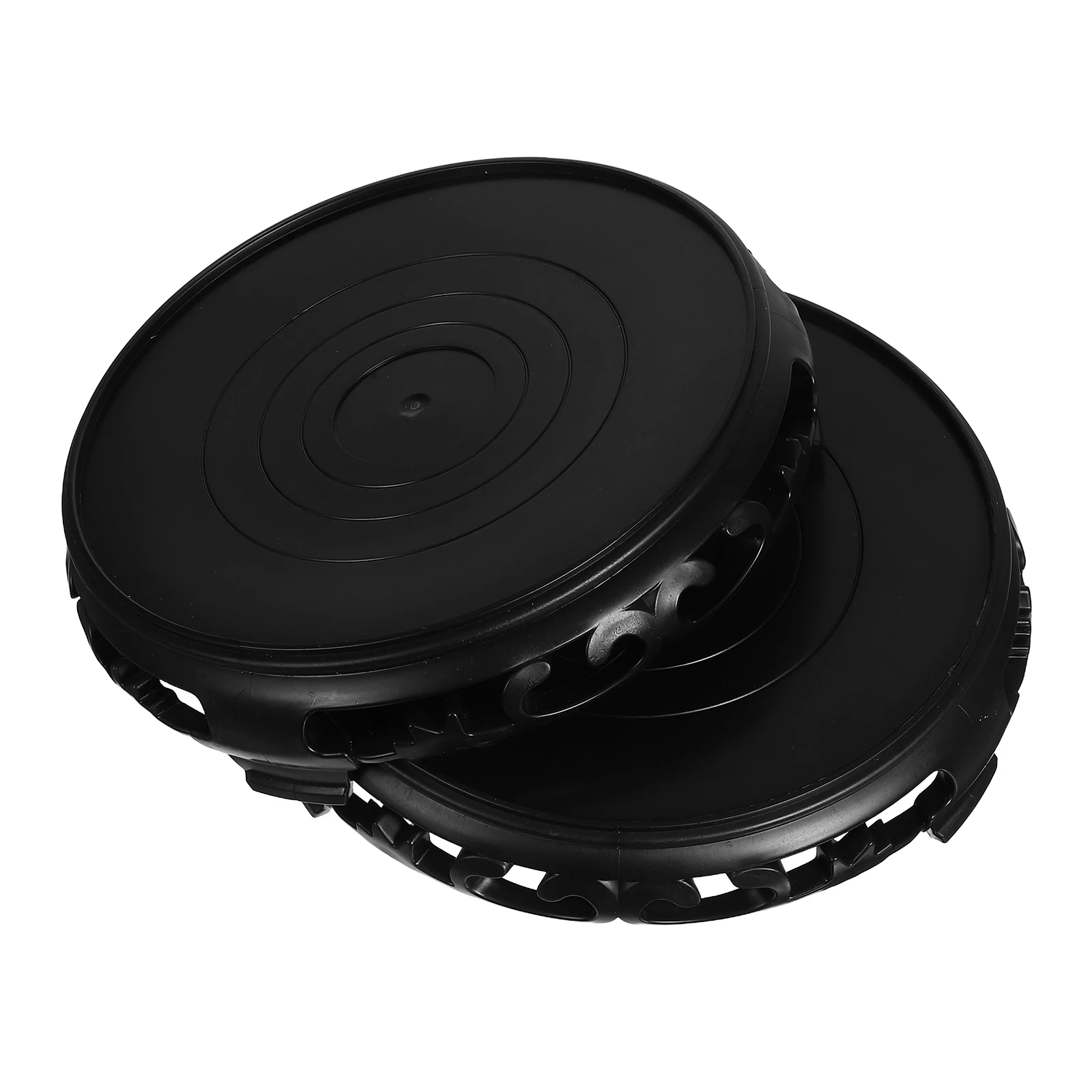 2pcs Tray Round Teapot Pedestal Base Water Collector Lightweight Plastic Yoga Decor Stand Plant Stand Home Decor