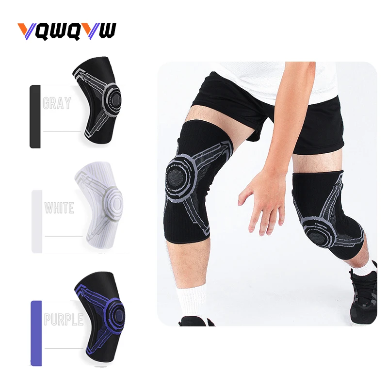 

1Pcs Knee Brace Compression Sleeve,Elastic Knee Wrap Patella Stabilizer with Silicone Gel Spring Support,Hinged Kneepad