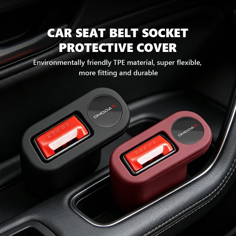 Car Seat Belt Buckle Anchor Socket Anti-collision Protect Cover For Chery Omoda 5 E5 9 C3 C5 C9 C3 EV PRO PHEV FX 2024 2025