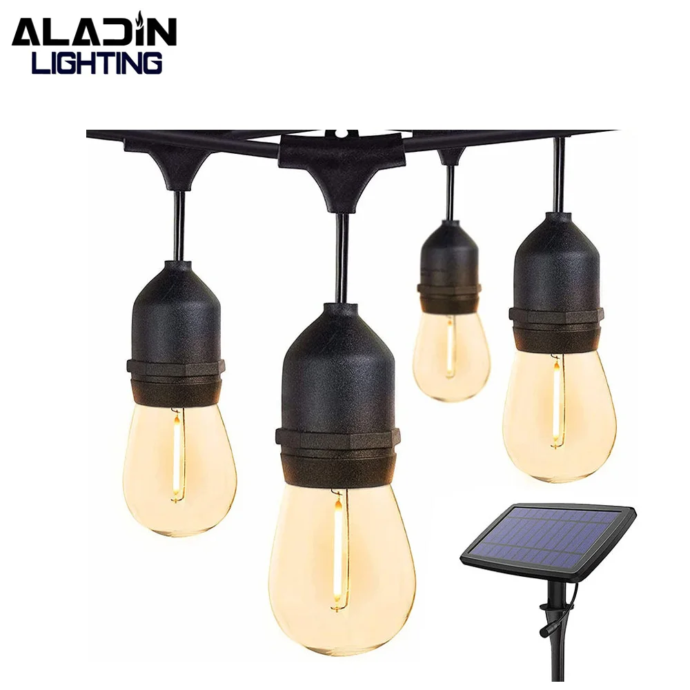

15LED Remote Control Light String Waterproof Outdoor Solar-Powered Warm White Decorative Lights for Garden Festivals S14