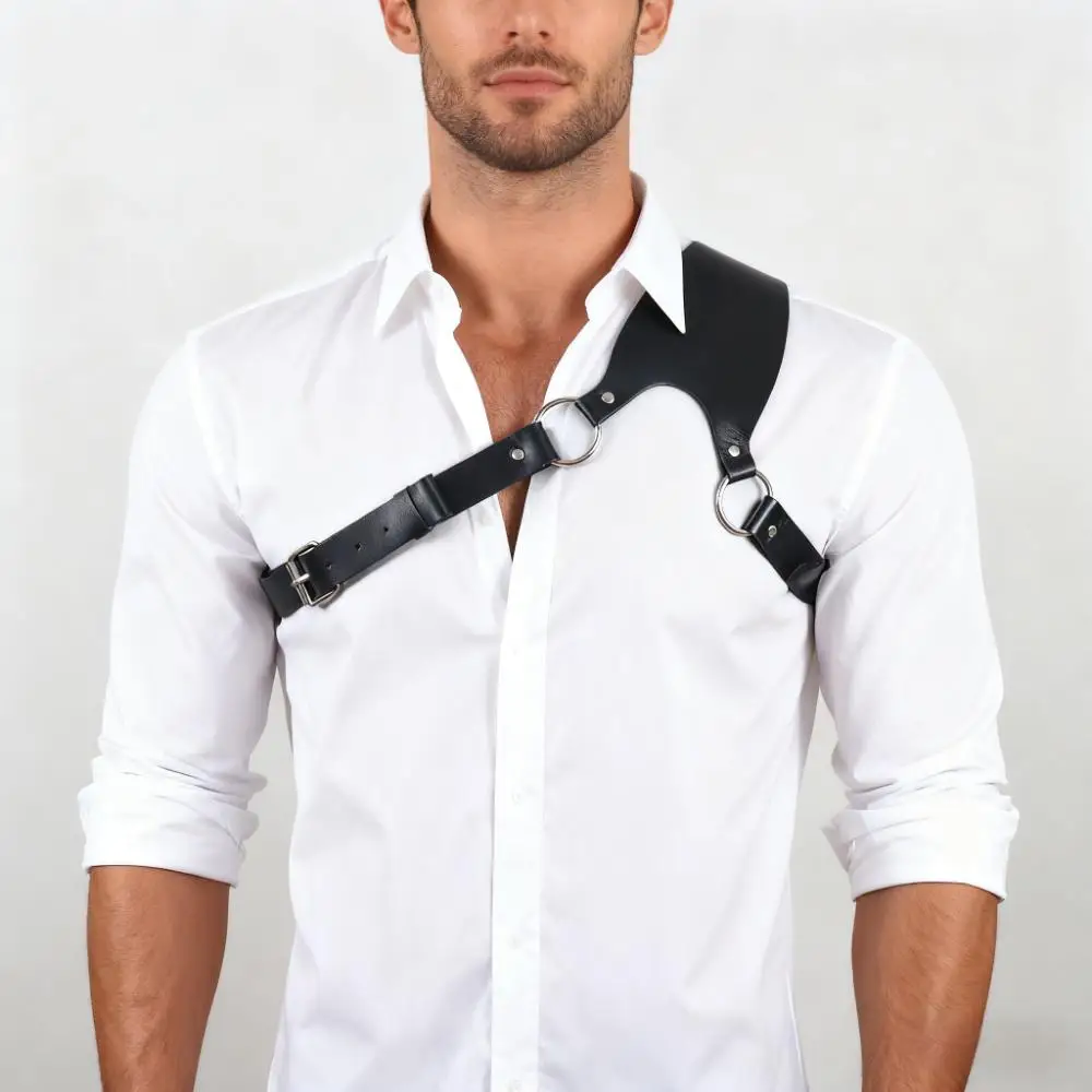 

Мужской нагрудный ремень из искусственной кожи, регулируемый ремень для различных случаев, нагрудный ремень в стиле панк, мужские кожаные ремни