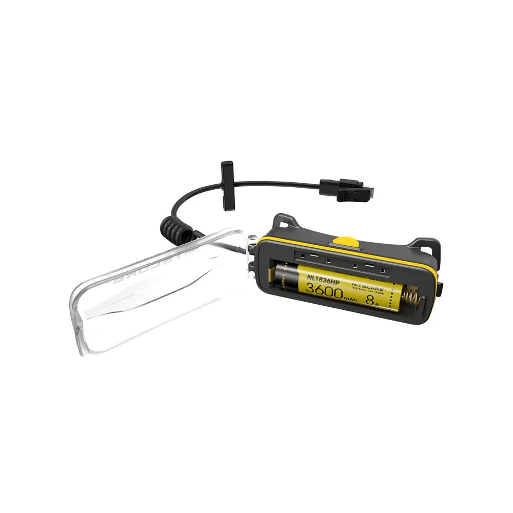 2024 Nitecore 18650 Extension Battery Case for NU40 NU43 NU45 NU50 NU53 Headlamp Accessories Not Include Battery Power Supply