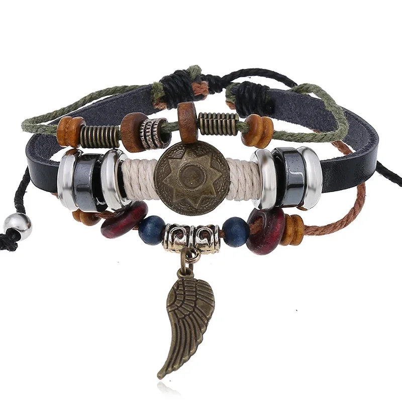 طقم سوار قوطي للنساء ، سوار معصم بانك ، أساور من الجلد الصناعي ، هيب هوب ، جرونج ، روك ، مغني راب ، مجوهرات ساحرة ، شرابة ، قوطية