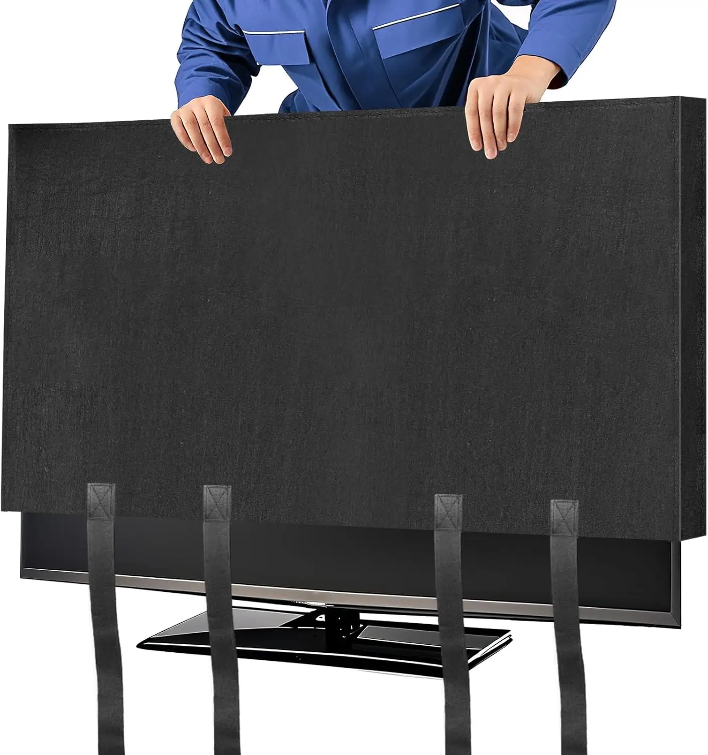 

TV Moving Cover Anti-Scratch Screen Protector for 50-55 inch TVs with Bottom Strap for Moving Home Renovation Pet Scratch