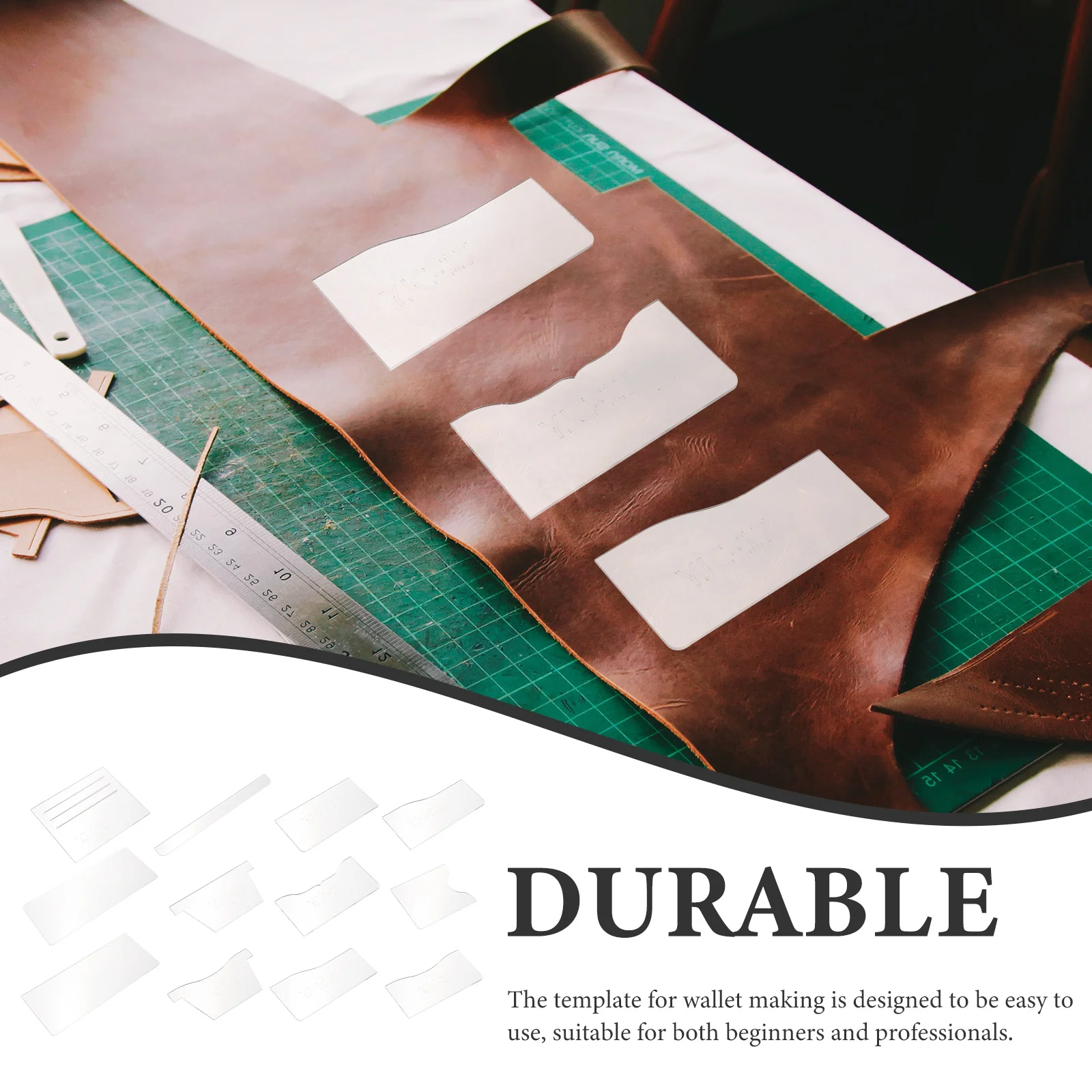 

1Set Acrylic Templates Stencils for Wallet Production Template DIY Wallet Patterns Template Craft Tool for Beginners and