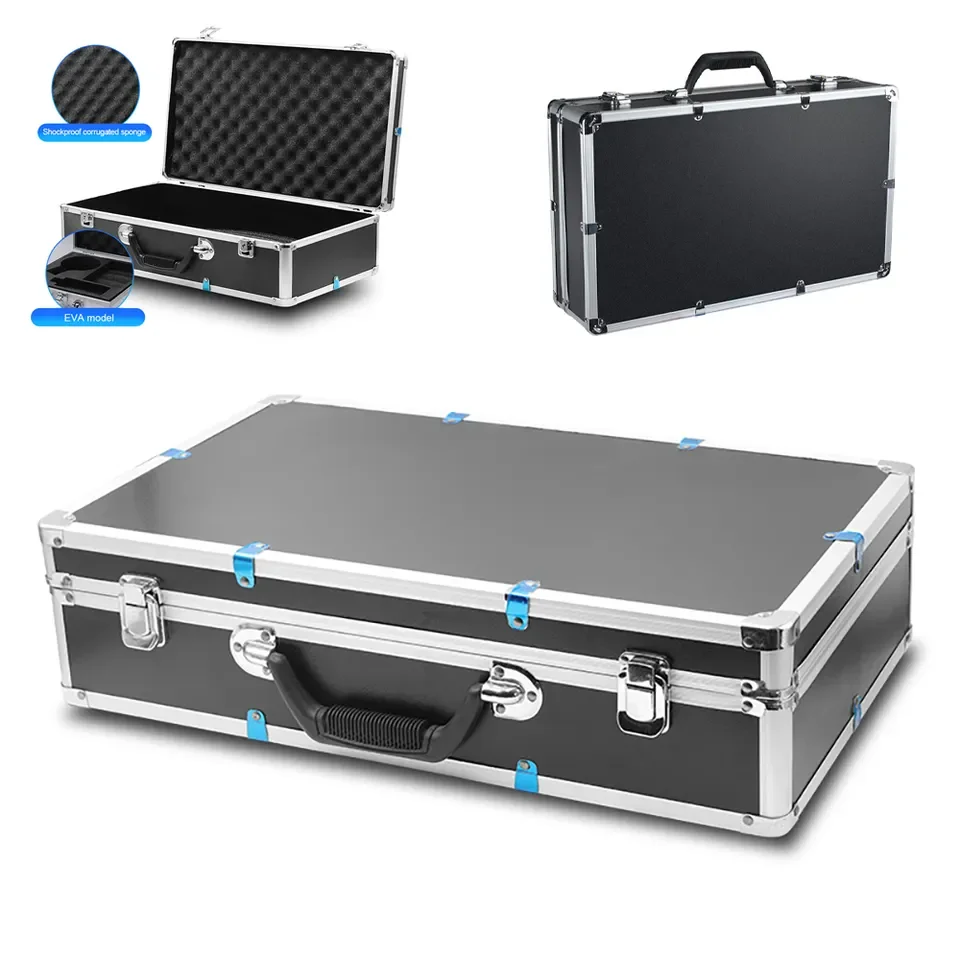 xx-Protective Aluminum Case Key Lock Suitcase Buil-in EVA Foam Insert Tool Wholesale Price Aluminum Alloy Storage Box