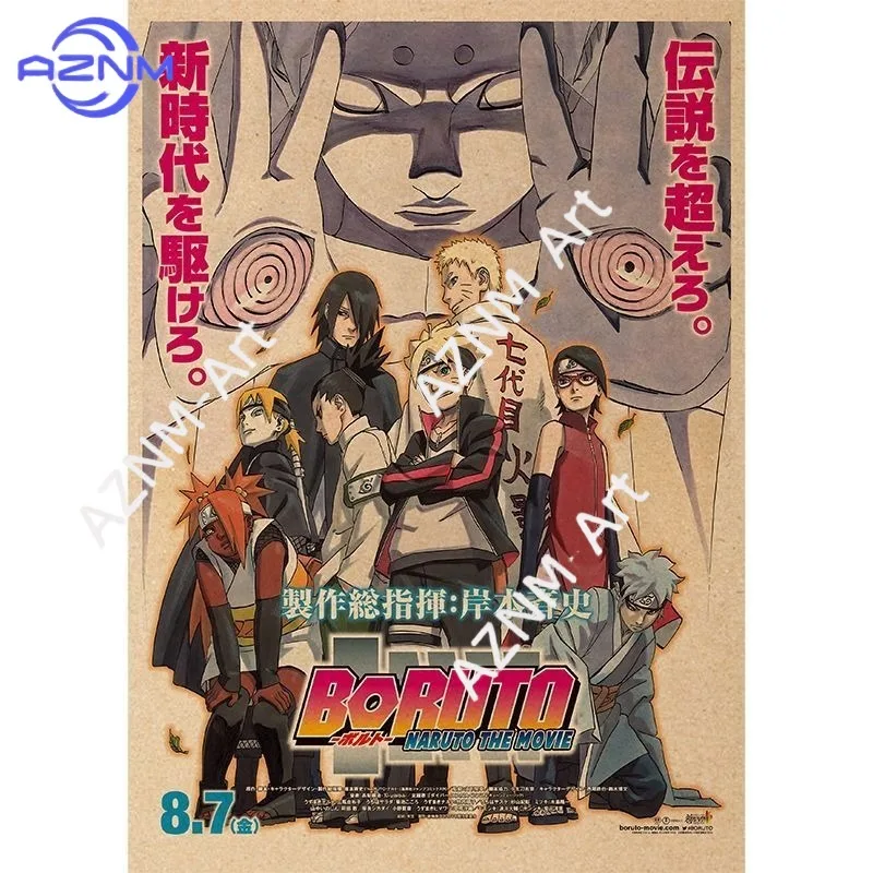 1 Stück Heißer Anime Naruto Leinwand-Poster Naruto Sasuke Kakashi Kinderzimmer Wanddekoration Wohnzimmer Hintergrund-Dekoration