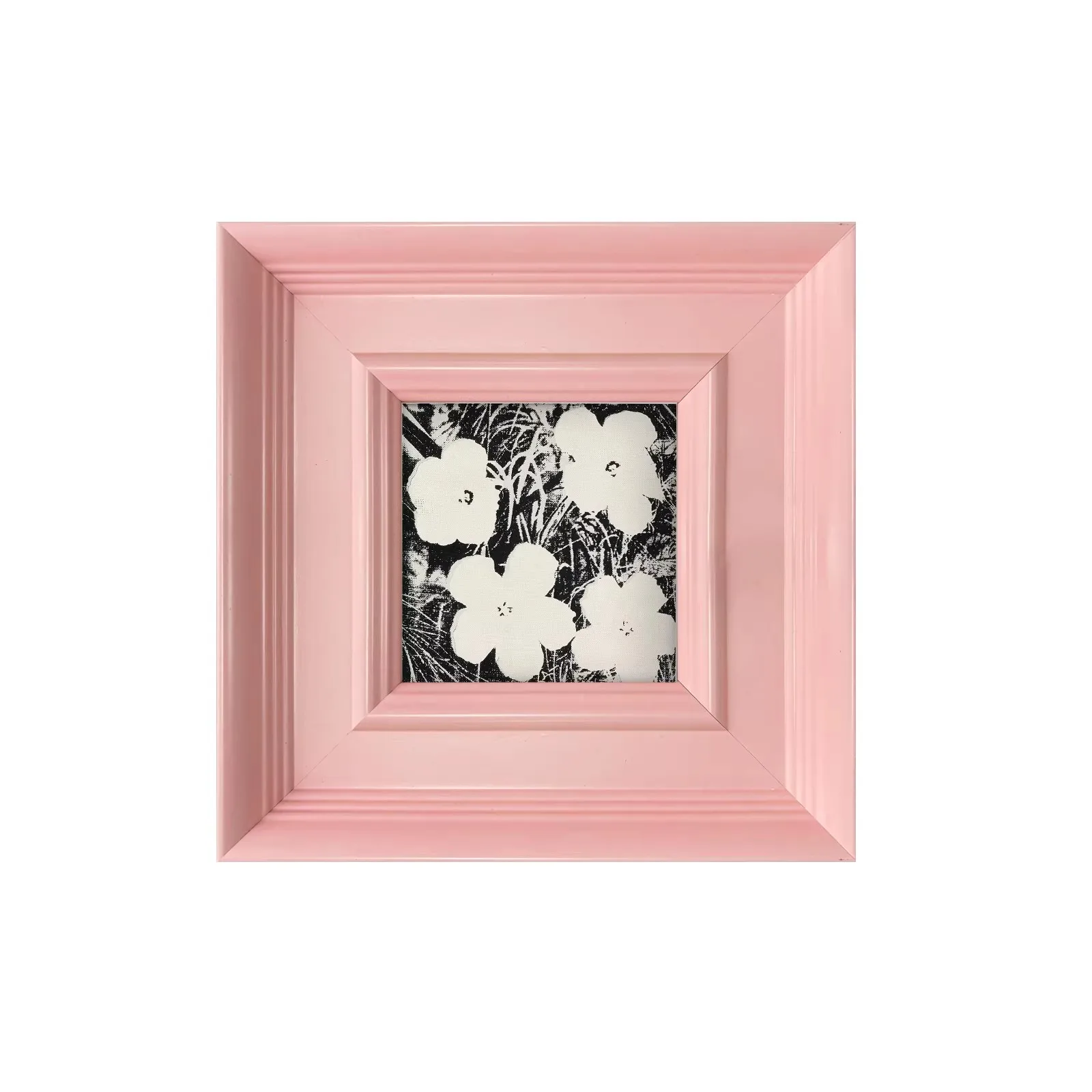 

51mm Oil Painting Minimalist Vintage Frame in American-French Mid-Century Pink, Solid Wood Table Decoration Painting Frame
