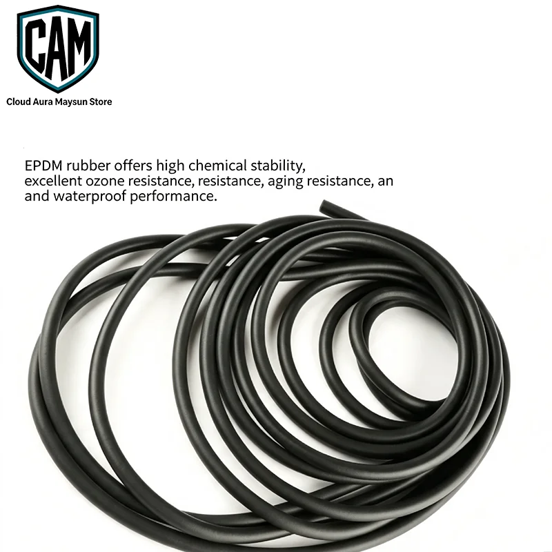 Weatherproof EPDM Foam Rubber O Round Seal Strip 1-10M 2-20mm Dust Sound Insulation Replacement Sealing Strip