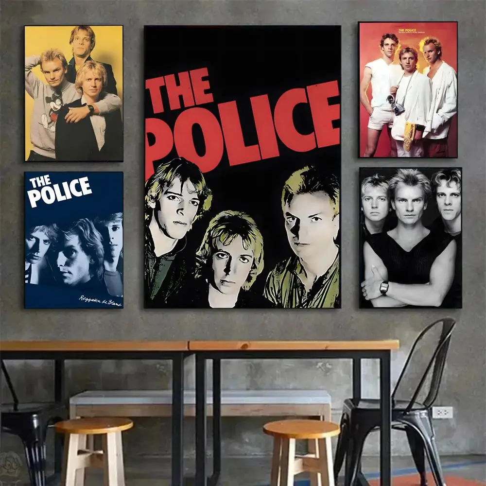 Legendary British Rock Band T-The P-Police Poster Poster Painting Wall Art Mural for Living Room Home Decor and Gifts