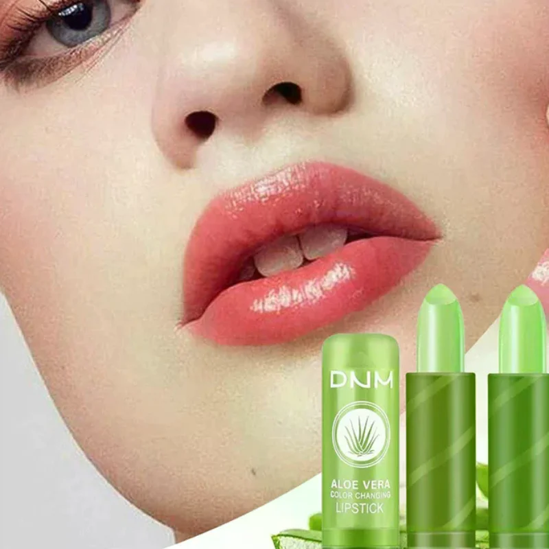 

Aloe Vera Color-Changing Lipstick Long-Lasting, Moisturizing, Temperature-Activated Lip Balm, Fade-Resistant Nourishing Lip Care