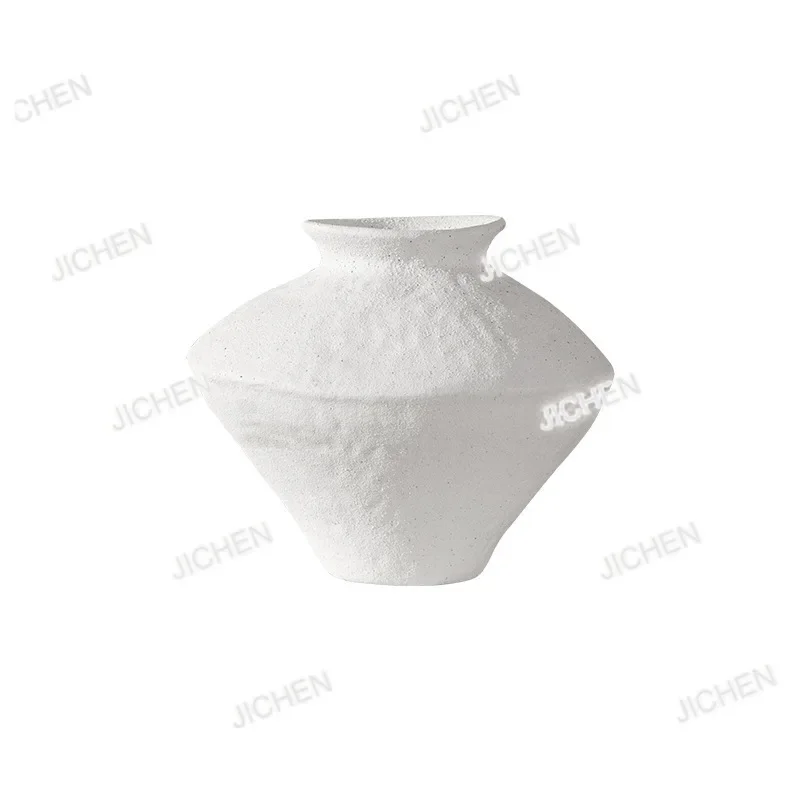 

HSNordic керамическая ваза, цветочная композиция, высококачественное художественное белое простое украшение комнаты в стиле ваби-саби, гидропонное цветочное сосуд