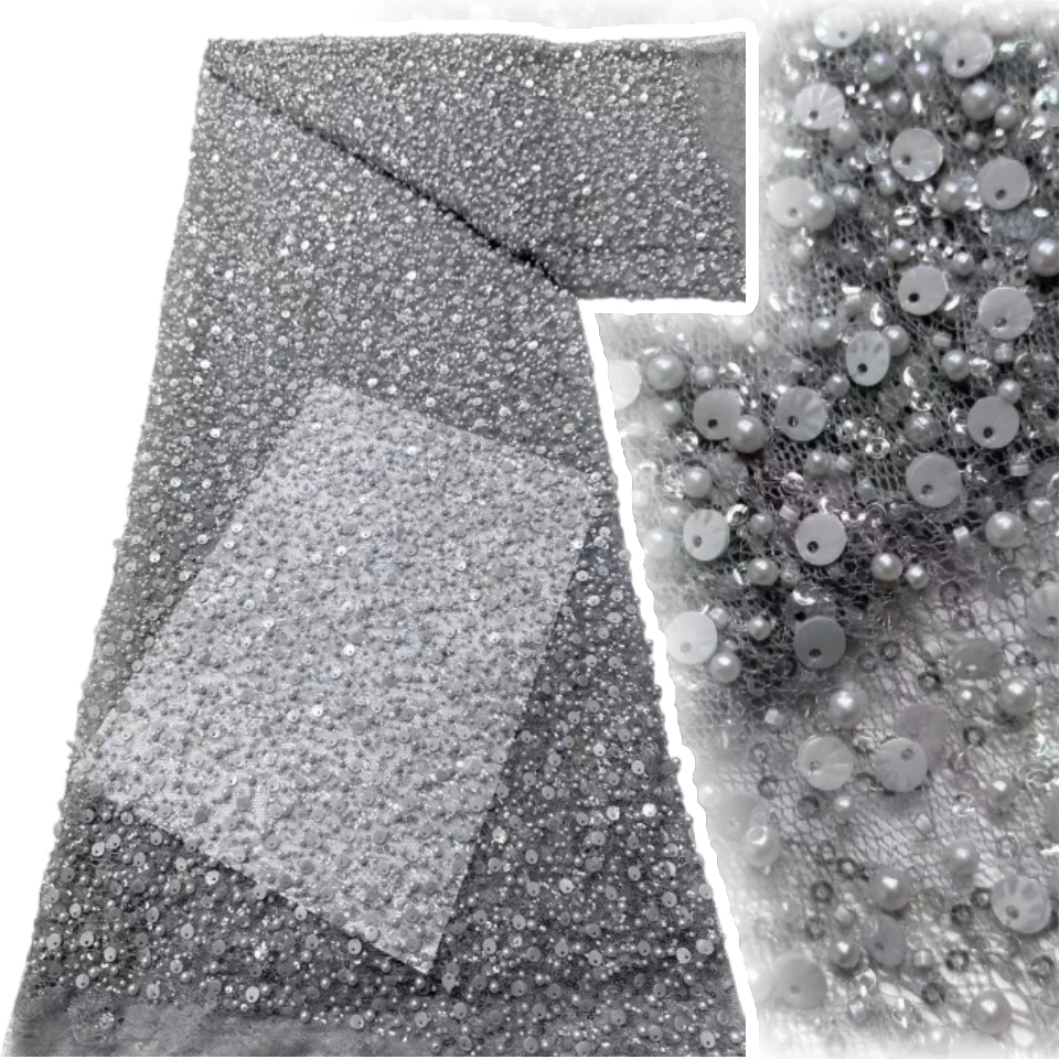 5Y الفاخرة الفرنسية الترتر أقمشة الدانتيل 2026 جودة عالية النيجيري الأفريقي مطرز أقمشة الدانتيل المرأة فساتين حفلات الزفاف TP1828