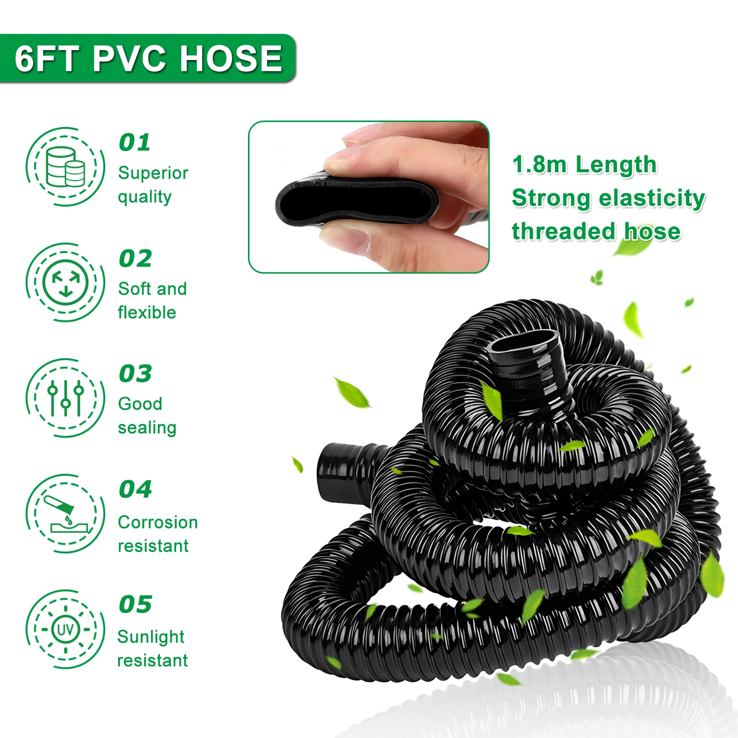 Pompa di sentina marina 1100GPH Kit idraulico pompa Dia 12V 1-1/8 pollici con tubo flessibile da 6 piedi 2 morsetti e raccordi a scafo passante per Yacht da barca