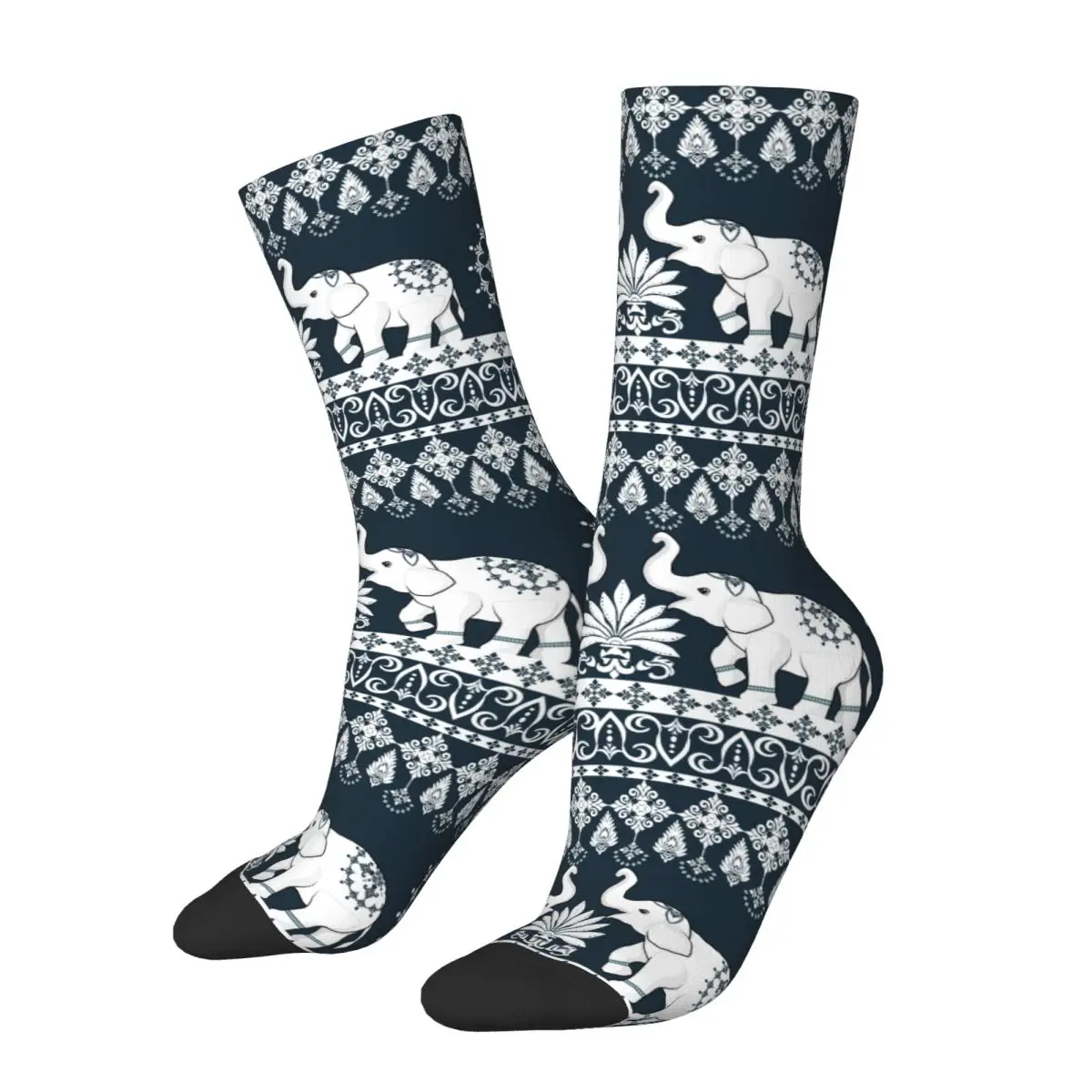 Thai Elephant Sock Printed Man Polyester