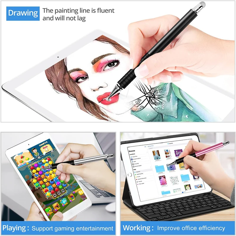Touch Pen for iPhone iPad Stylus Capacitive Pen Handwriting Tablet Screen Pen Universal for Android IOS Rose Gold Silver 9 Color view 3
