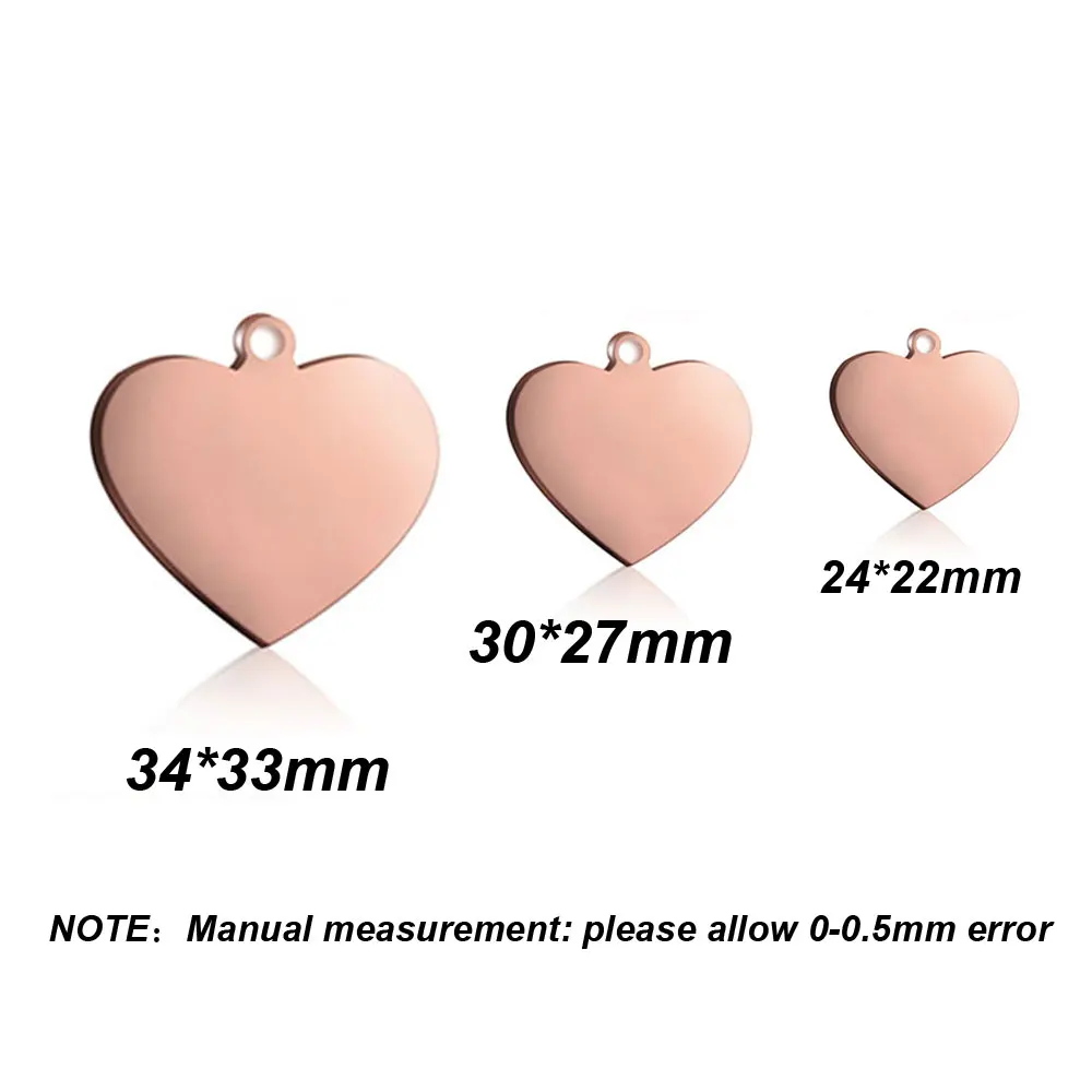 20 Pcs Heart Stainless Steel Dog ID Tag For Man Dog Pet Tag Name plate Tags Pendant Engraved Personalized Customized Necklace