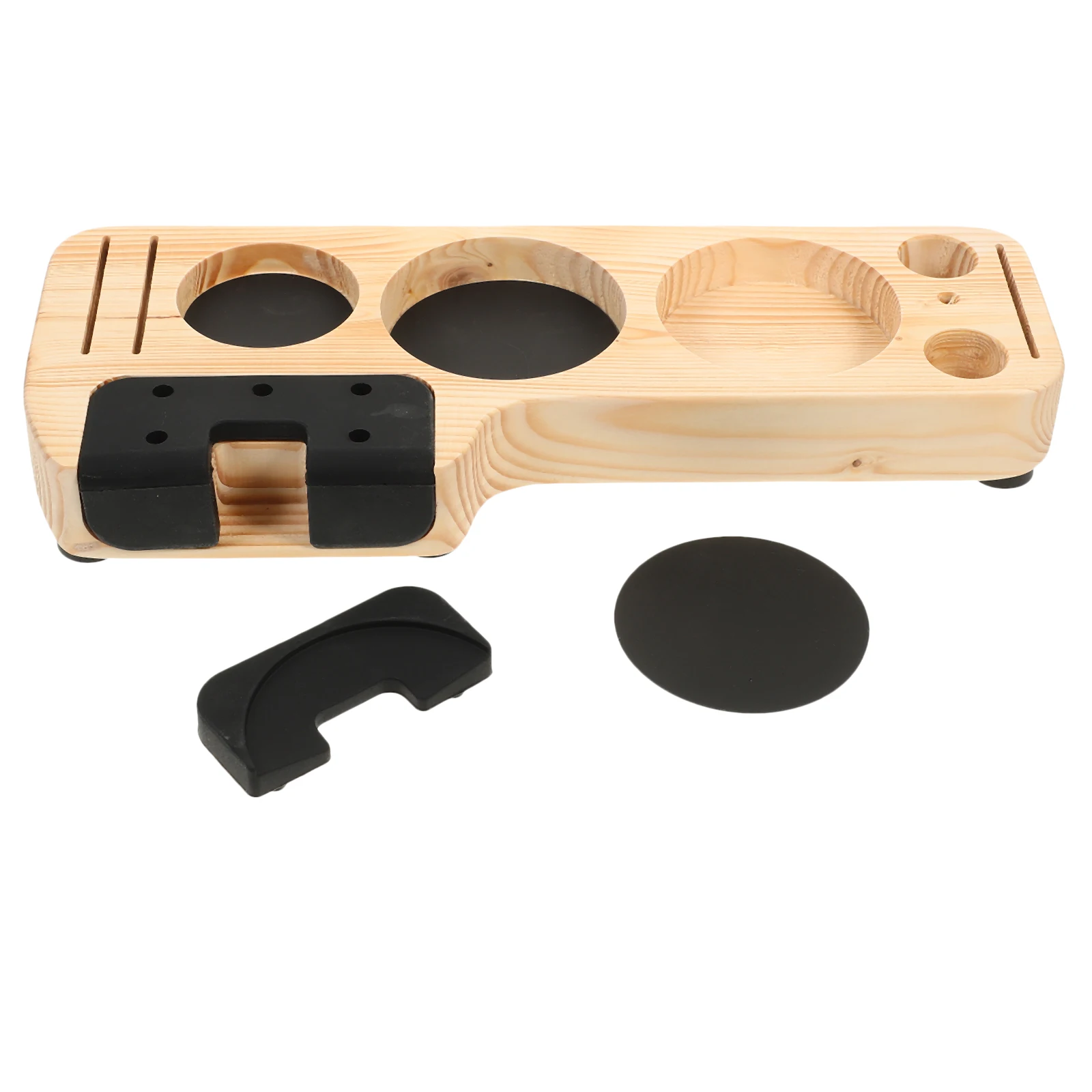 Wooden Tamper Stand Coffee Machine Accessories Stable Holder Countertop Desktop Storage Base Powder Tool Household Shop Hotel