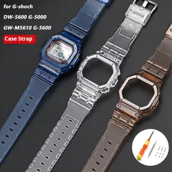 Strap+Case for Casio G-Shock DW-5600 DW-5000 GW-M5610 G-5600 GLX-5600 TPU Silicone Replacement Band Bracelet Watch Accessories