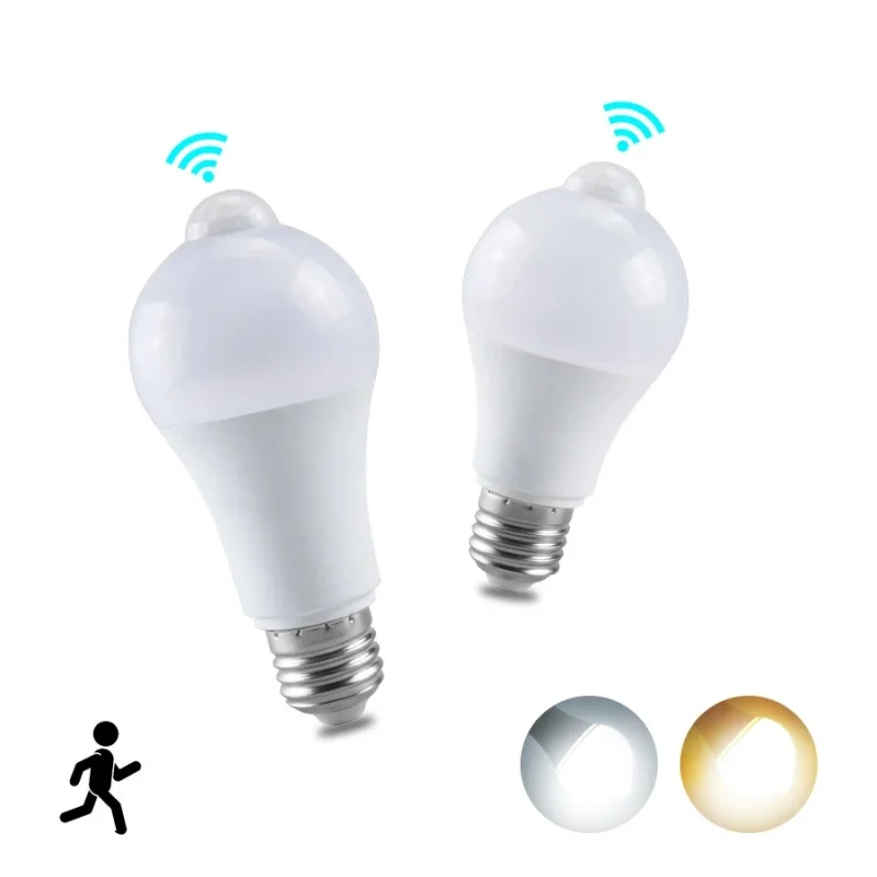 LED PIR Motion Sensor Lamp 6W 9W 12W 15W 18W 20W 220V LED Bulb with Motion Sensor Infrared Radiation Motion Detector Light