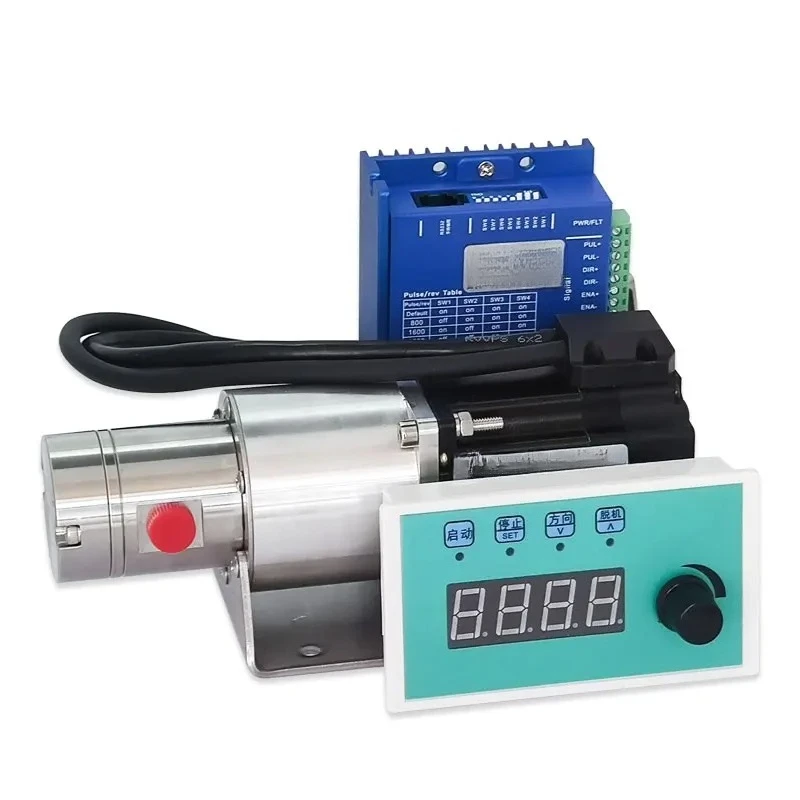 

Micro Flow Fluid Pump Magnetic Drive Micro DC Gear Pump With Stepping Motor Water Oil High Precision Quantitative Metering Pump