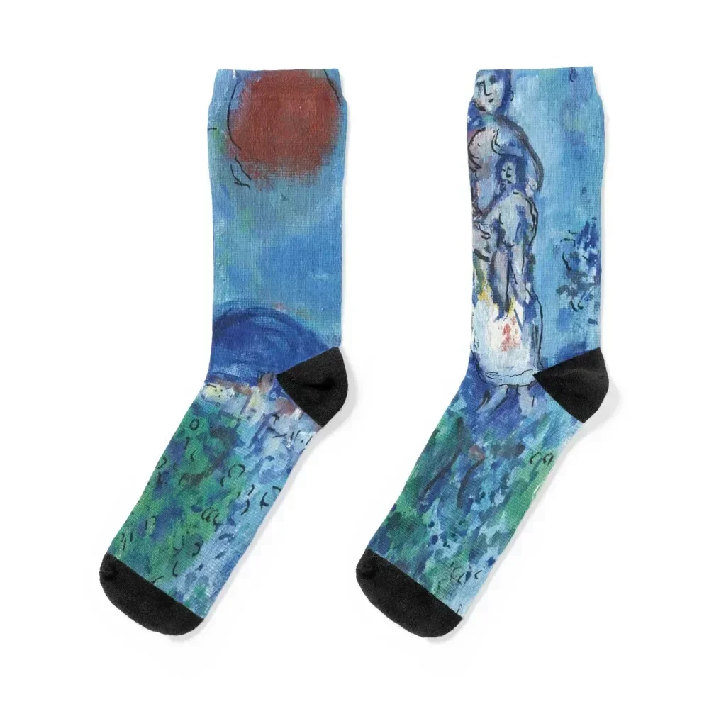 Art By Marc Chagall Russian-French artist 1887 Socks football Stockings compression Socks Man Women's