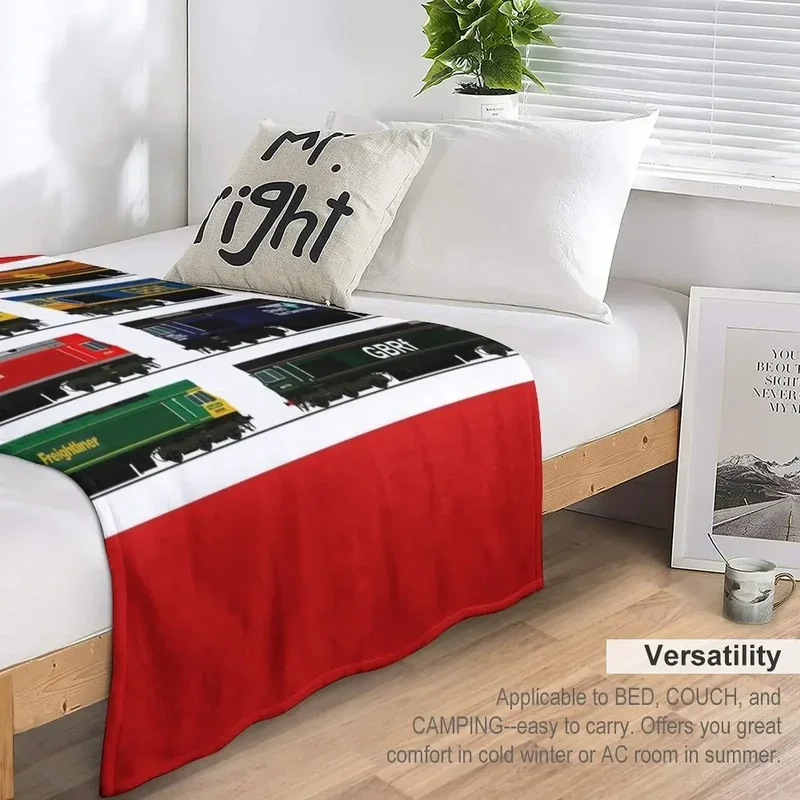 class 66 locomotive collection Throw Blanket Heavy Blankets For Bed Weighted Blankets