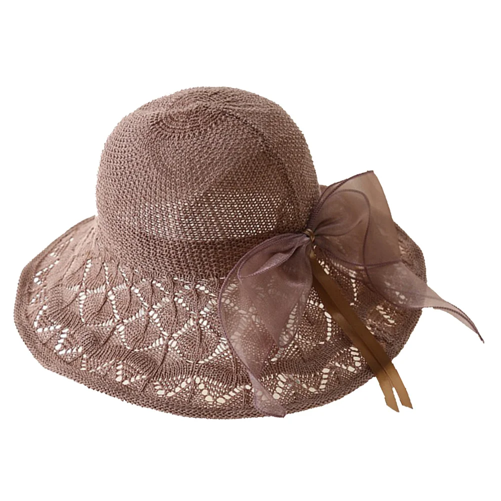 

1pc Summer Sun Protection For Women Foldable Fashionable Beach Hat Uv Blocking Mesh Sunshade Hat For Travel Vacation Outdoor