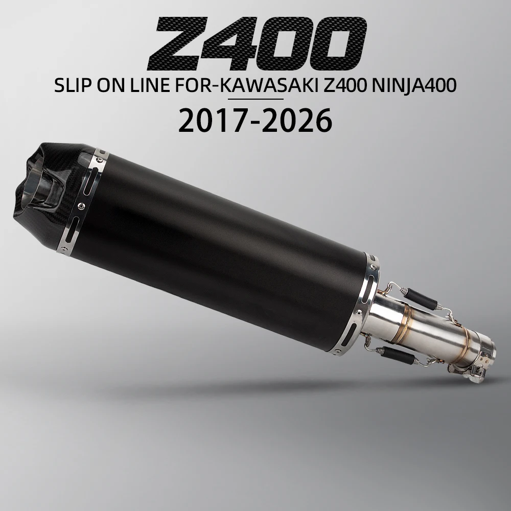 

Для мотоциклов Kawasaki Ninja250, Ninja400, Ninja500, Ninja7, Z250, Z400, Z500, Z7 2017-2026: Вставной глушитель с соединительной трубой (Mid Link Pipe)