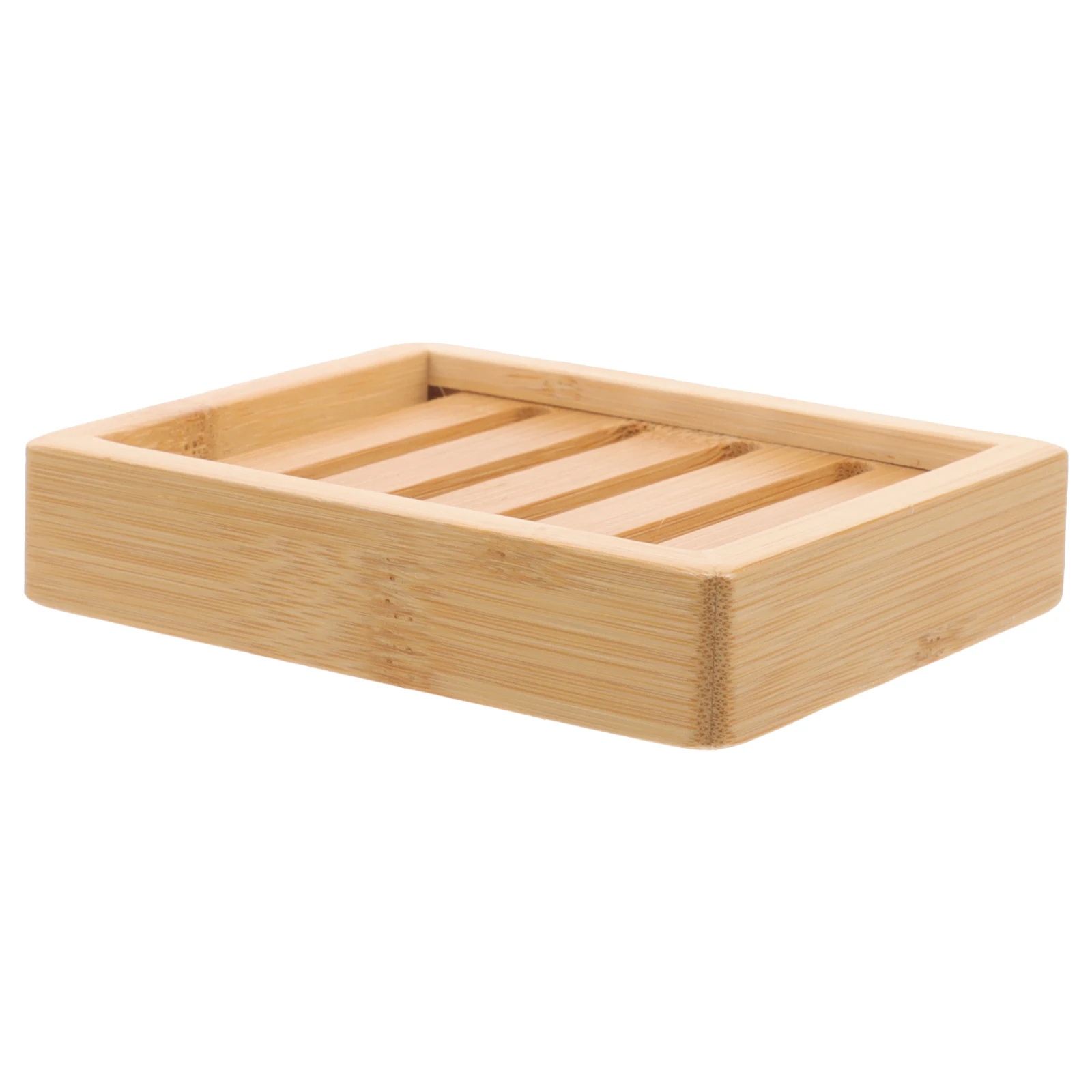

1pc Bamboo Soap Dish Handmade Drain Tray Saver Shelf Organizer Storage Rack For Bathroom Kitchen Bathtub Sink Counter
