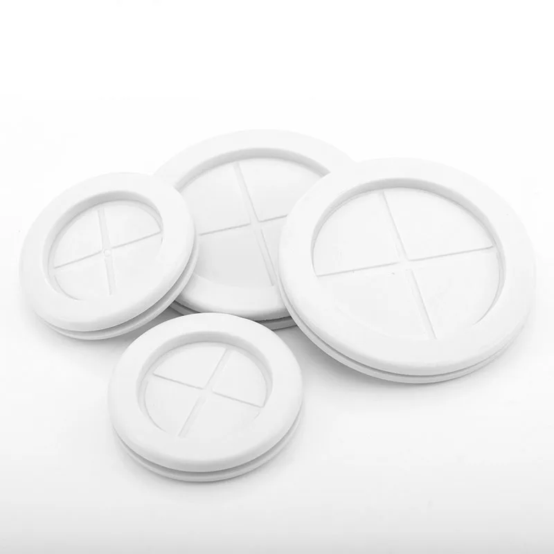 2-10pcs White Rubber Wiring Grommet O-ring Seal Ring 16mm-60mm Wire Protector Blanking Blind Plug Dust Proof Cable Hole Cover