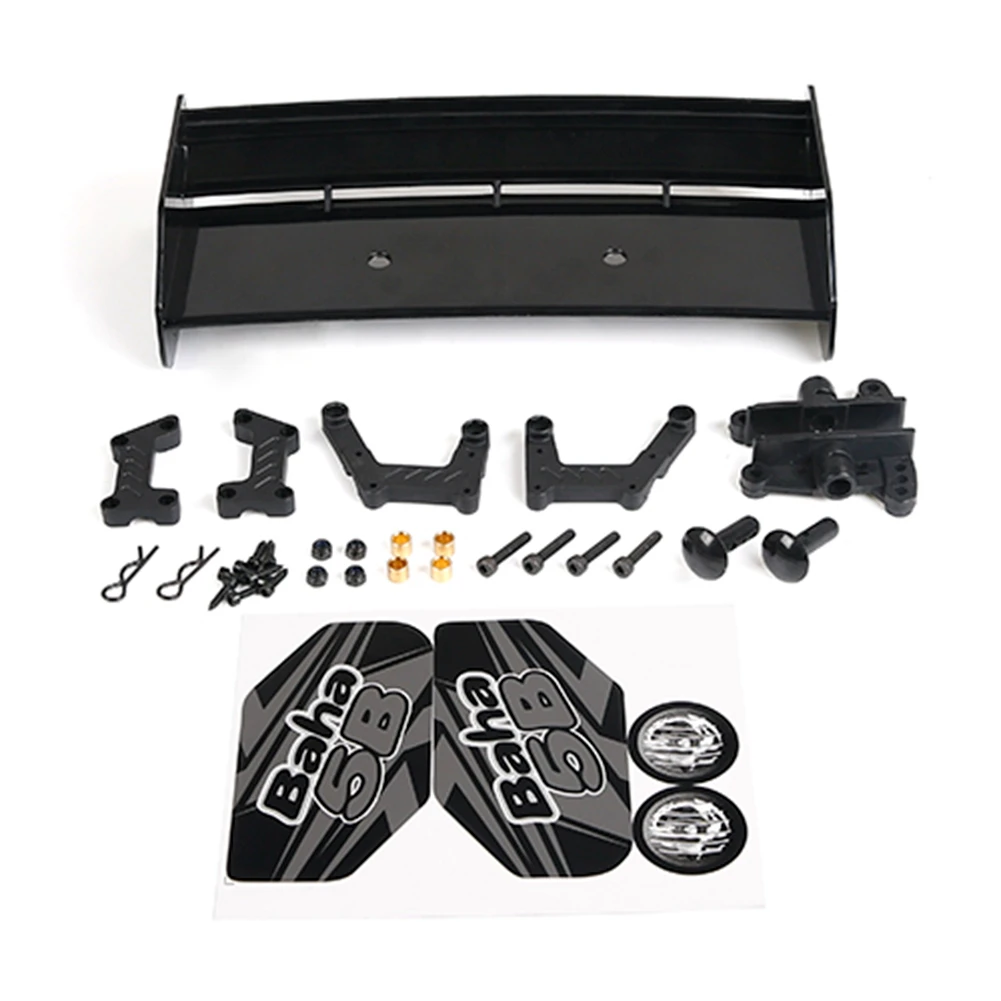 Kit ala in plastica e metallo Kit ala posteriore per auto da arrampicata adatto per parti di automobili RC 1/5 HPI ROFUN ROVAN KM BAJA 5B