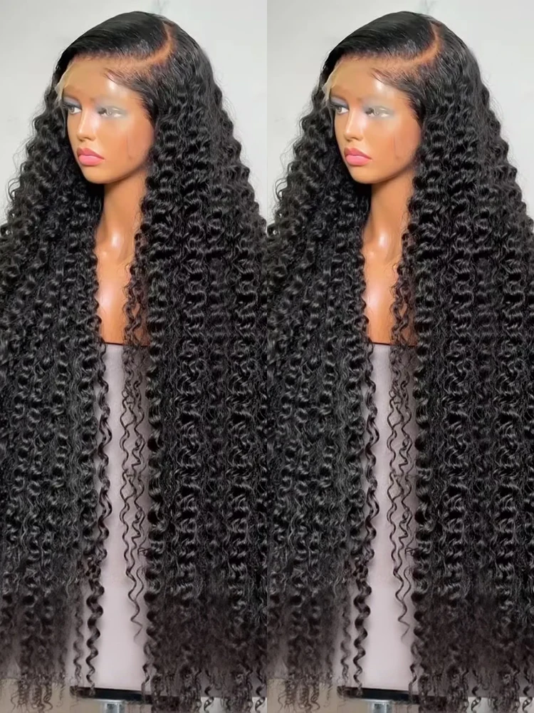 

40 46-дюймовые глубокие волны 13x6 13x4 Hd Парики из натуральных волос на кружеве и фронтальной части 300% Плотность воды вьющиеся парики из натуральных волос Бесклеевые парики для женщин