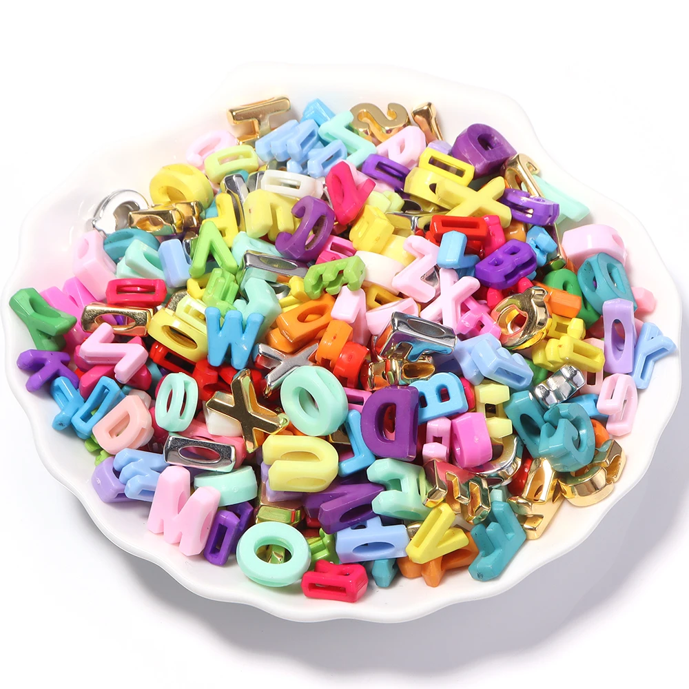 45g/lot Multi Colors Letter Acrylic Beads Mixed Alphabet Loose Spacer Beads For Jewelry Making DIY Necklace Bracelet Accessories view 5