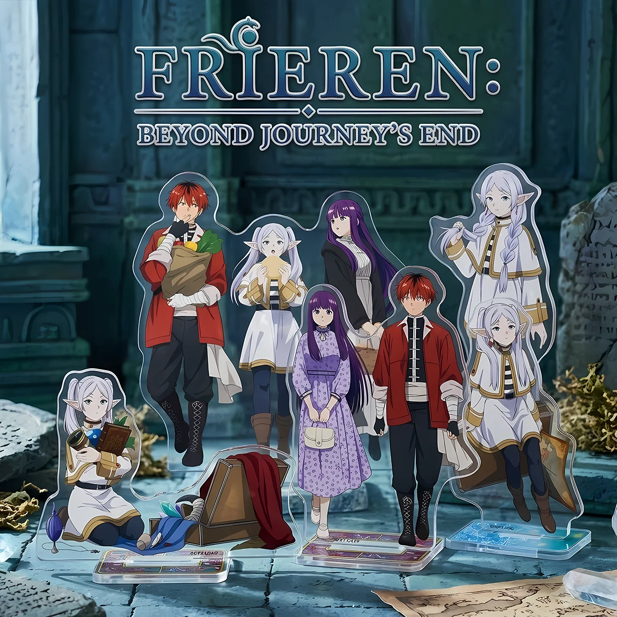 Anime Sousou no Frieren 15cm Acrylic Stand Fern Stark Holiday Gift Independence Day Table Cabinet Elf Mage  keychain Figure