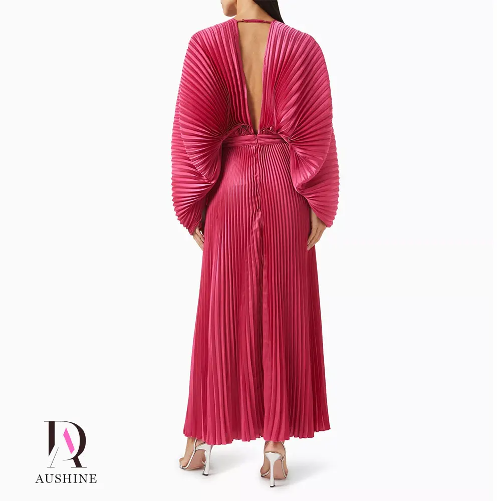 Aushine Dress Luxury Birthday Evening Dress  Ankle Length Full Sleeves Summer Elegant Wedding Party Gowns For Women Arab 2024