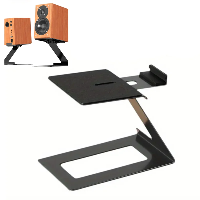 

Desk Speaker Stands Carbon Steel for Most Small & Medium Speakers 6 Tilt Angle Speaker Risers with Vibration Absorption Pad