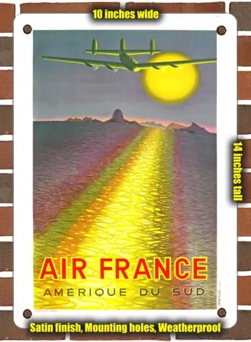 METAL SIGN - 1949 French Airline South America - 10x14 Inches