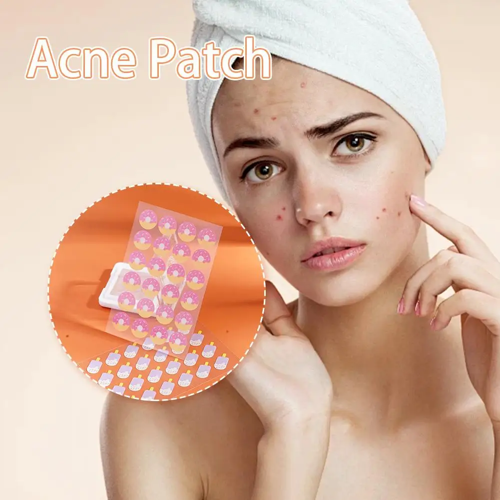 24 pz colorato carino a forma di cuore adesivo per il trattamento dell'acne invisibile rimozione della copertura dell'acne brufolo Patch adesivo per la cura della pelle