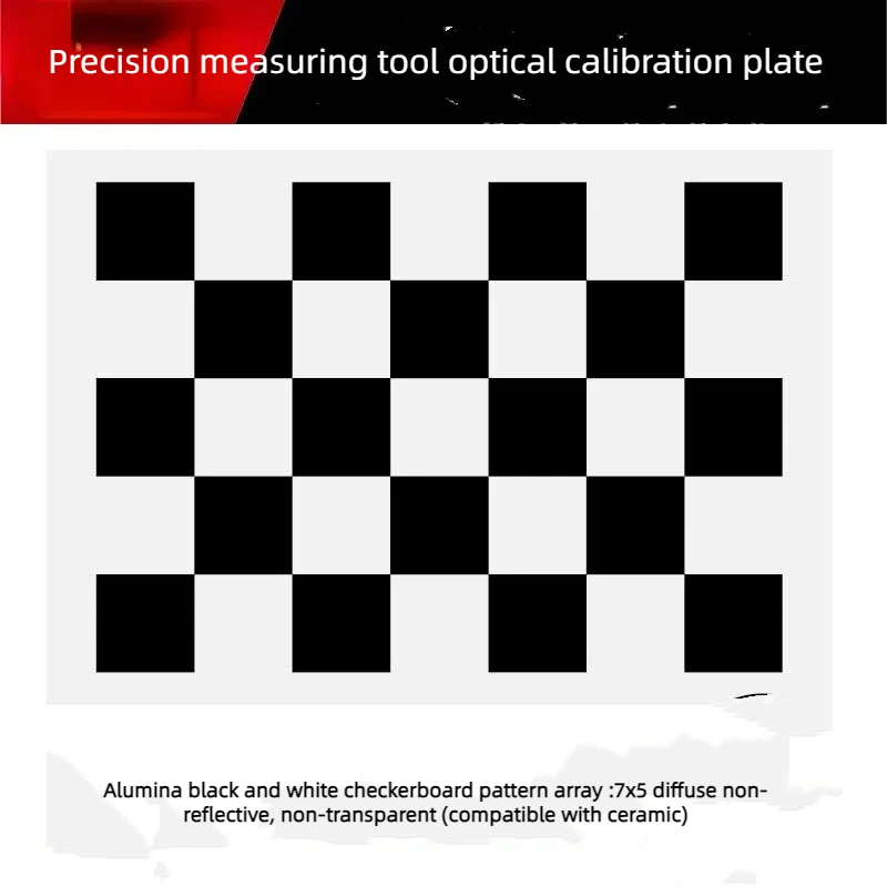 

Checkerboard 5*7 OpenCV Calibration Board Machine Vision Calibration Board Aluminum Optical Calibration Board Non-reflective