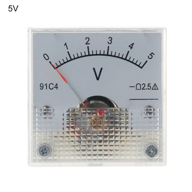 91C4 voor DC-voltmeter Analoge paneelspanningsmeter Mechanische wijzertype 3/5/10/15/20/30/50/100/150/250V 10 stijlen