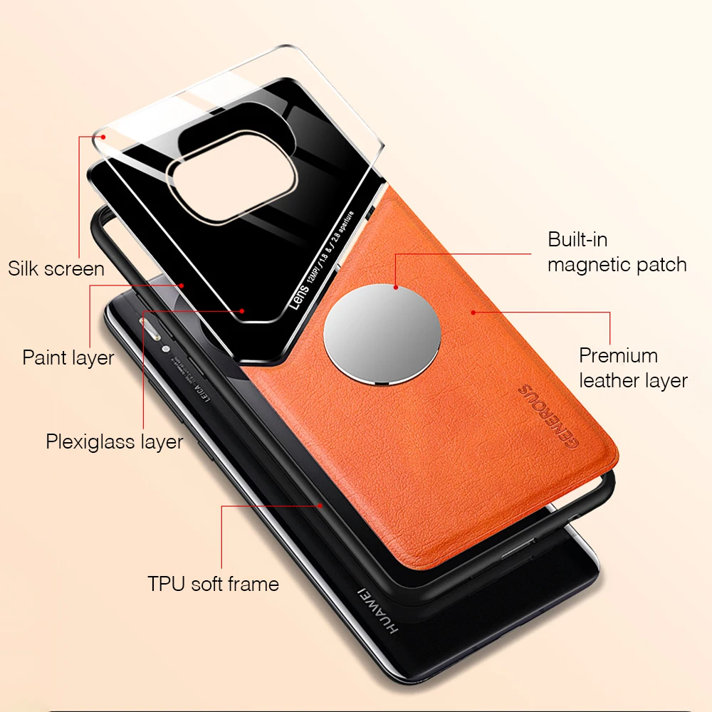 car magnetic holder plexiglass leather texture phone cover for xiaomi poco x3 pro x3pro x 3 nfc pocox3 nfs case shockproof coque