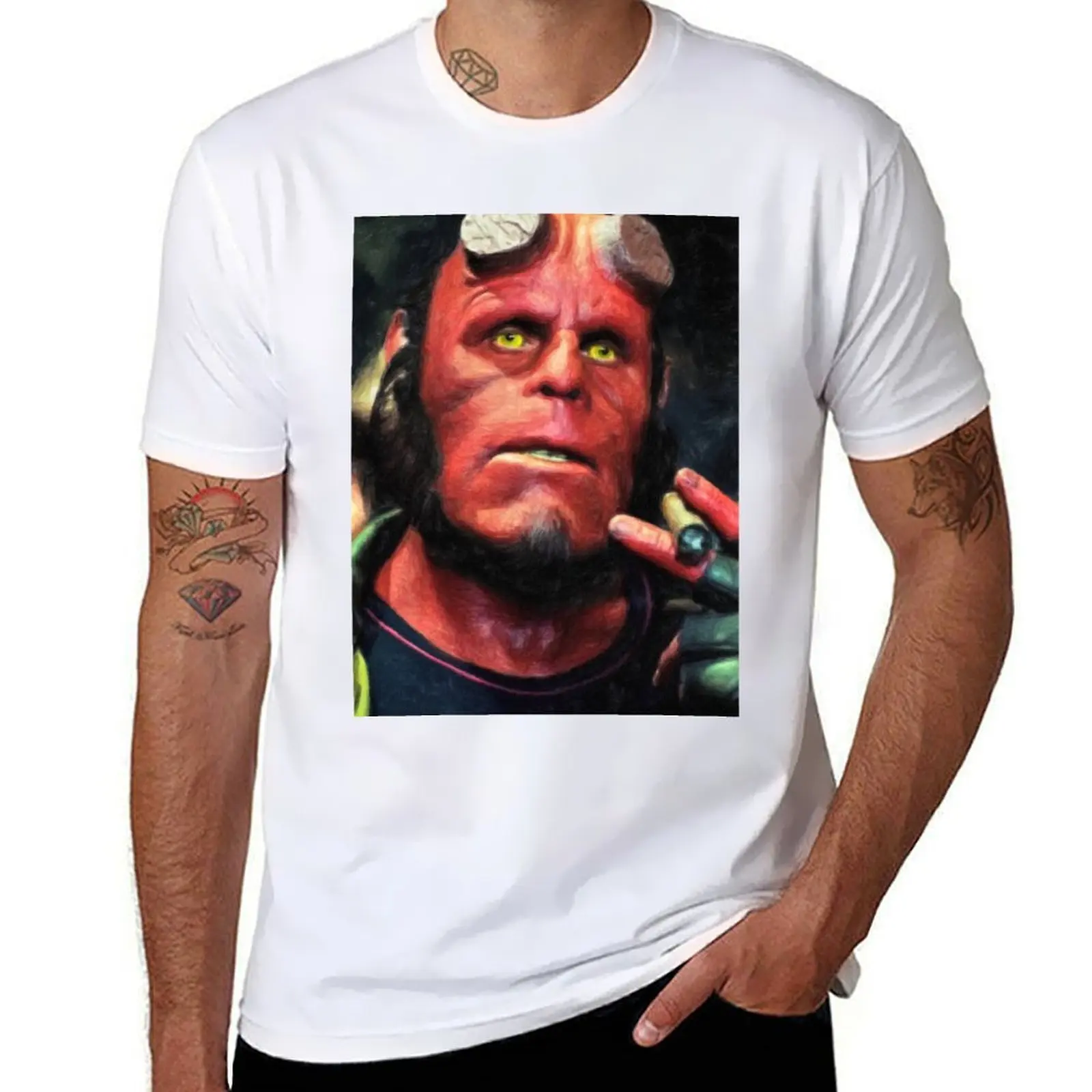 

Hellboy T-Shirt essential t shirt man t shirts for men casual T-Shirt